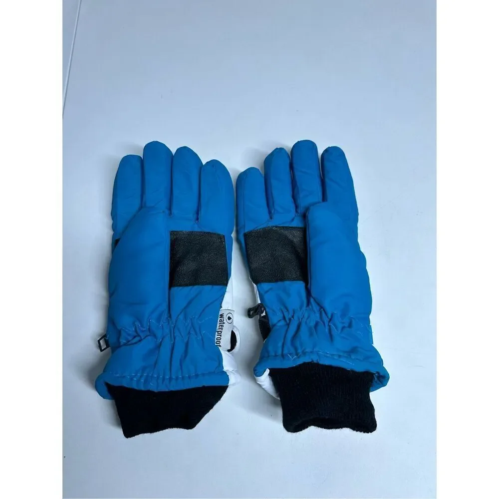 Women’s Waterproof Turquoise White Ski Gloves 40Gram Size L See Description